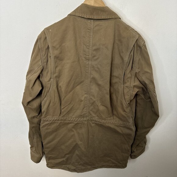 FCUK Men M Cargo Tac Jacket Coat Army Green Canvas Utility - Picture 4 of 11